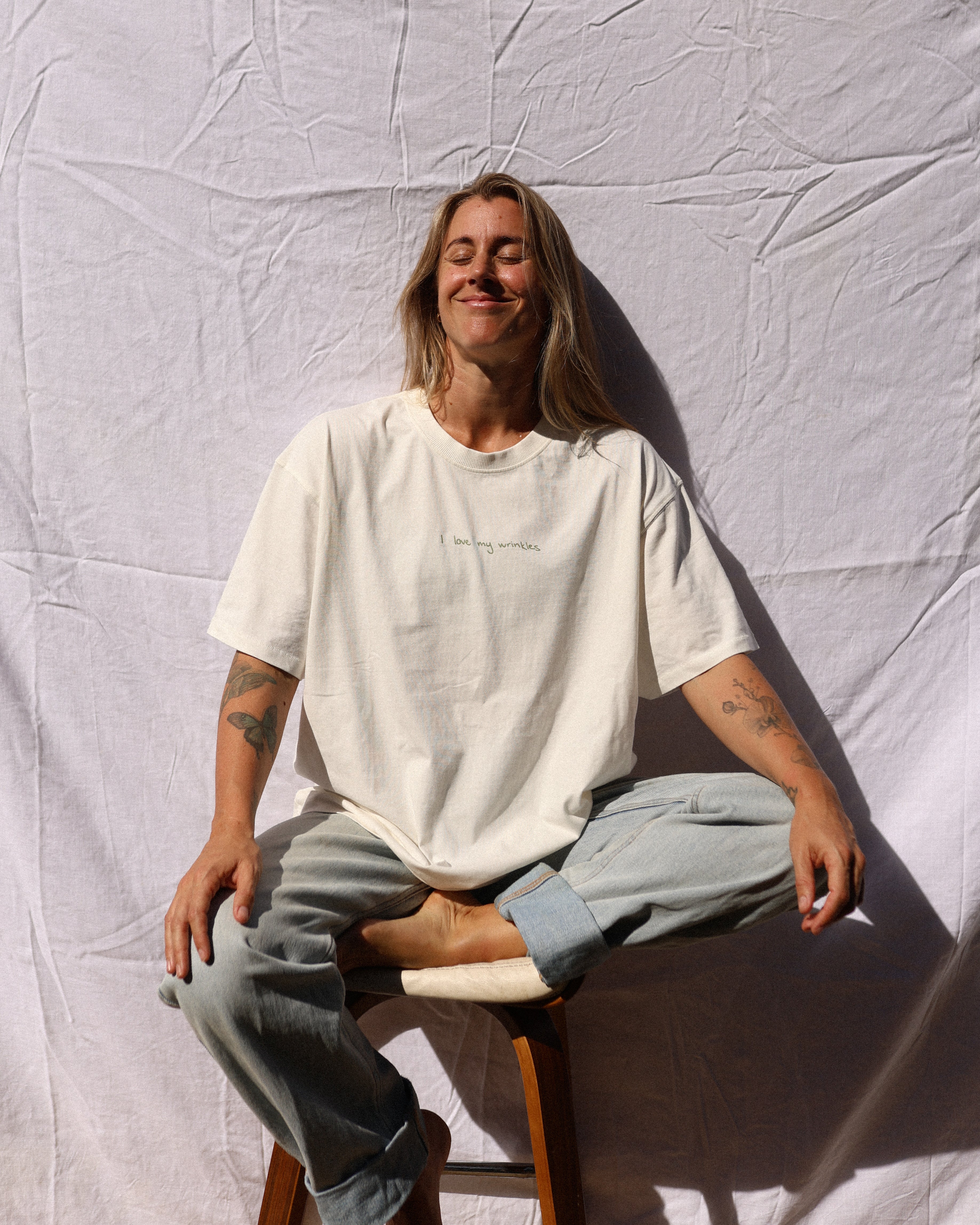 'I love my wrinkles' tee