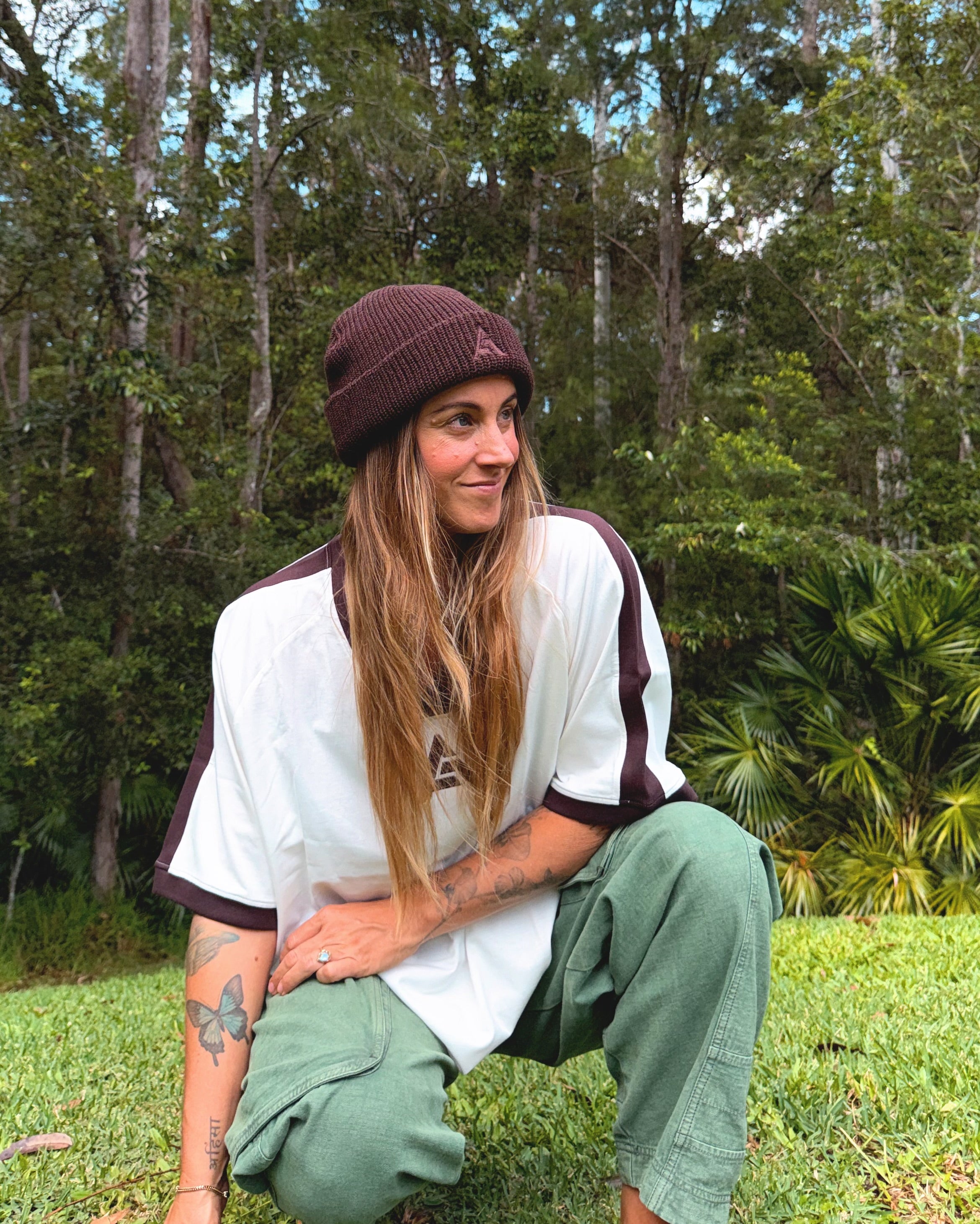 Merino Wool CORE beanie - Bark